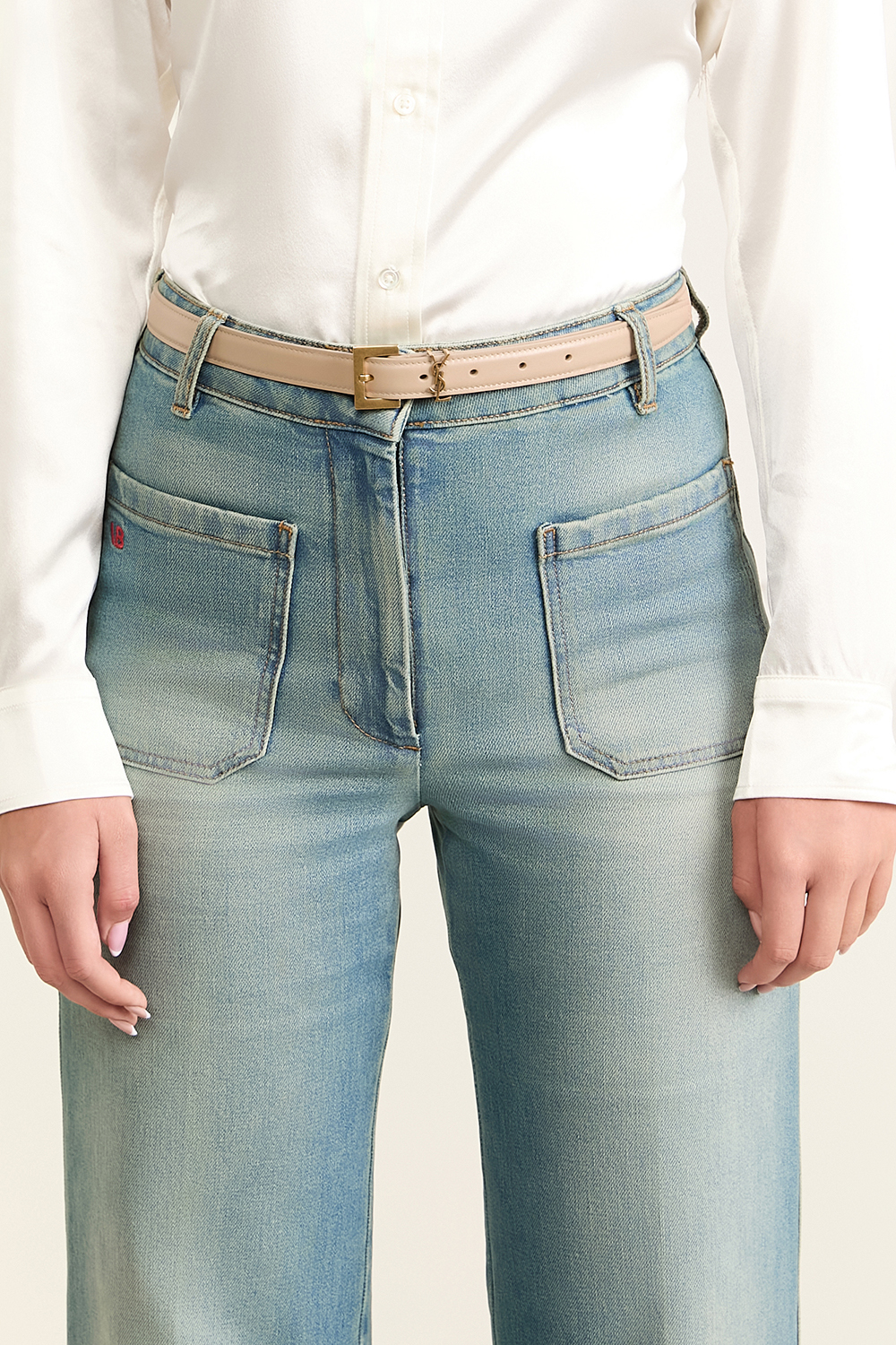 חגורת עור SAINT LAURENT